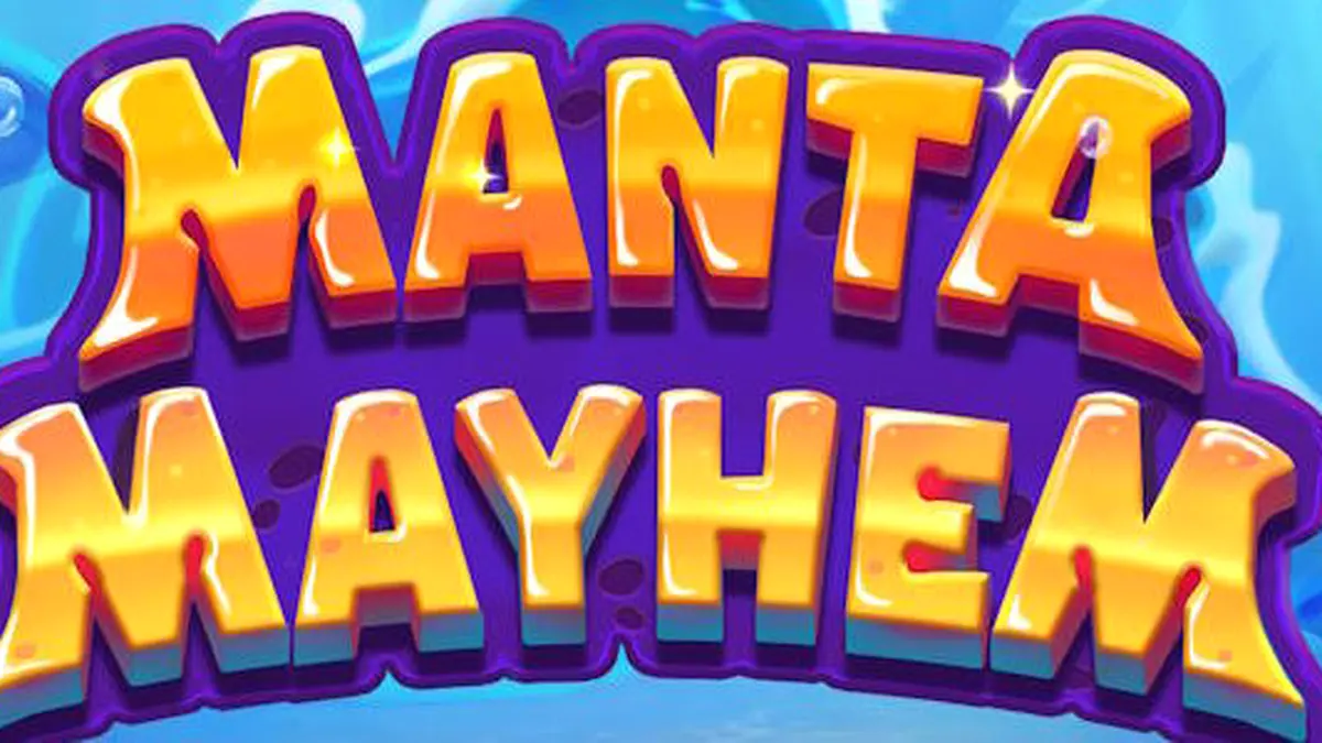 Captura de tela do jogo Manta Mayhem da Play'n GO, mostrando um cenário subaquático vibrante com criaturas marinhas peculiares e uma majestosa Manta Raia.