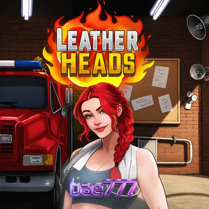 Interface do jogo de slot Leatherheads com tema de bombeiros